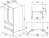 Отдельностоящий многокамерный холодильник Smeg FQ55FXE1